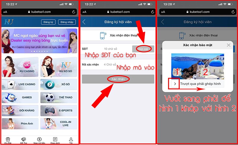 Hướng dẫn đăng ký tài khoản Kubet thông qua app 
