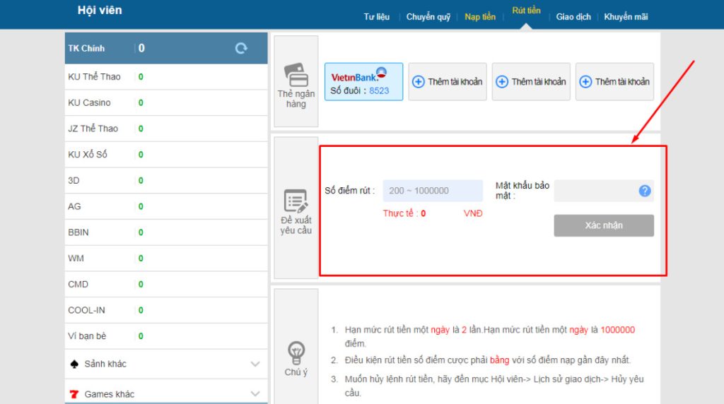 Kubet xây dựng hệ thống rút tiền nhanh chóng
