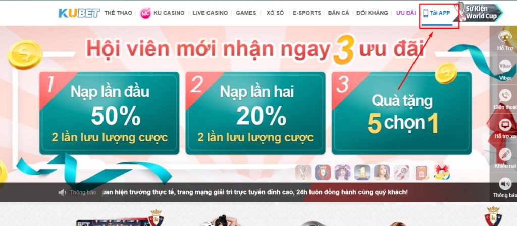 Tải app Kubet giúp trải nghiệm cá cược thuận tiện